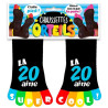 Chaussettes colorées 20 ans pour homme avec orteils
