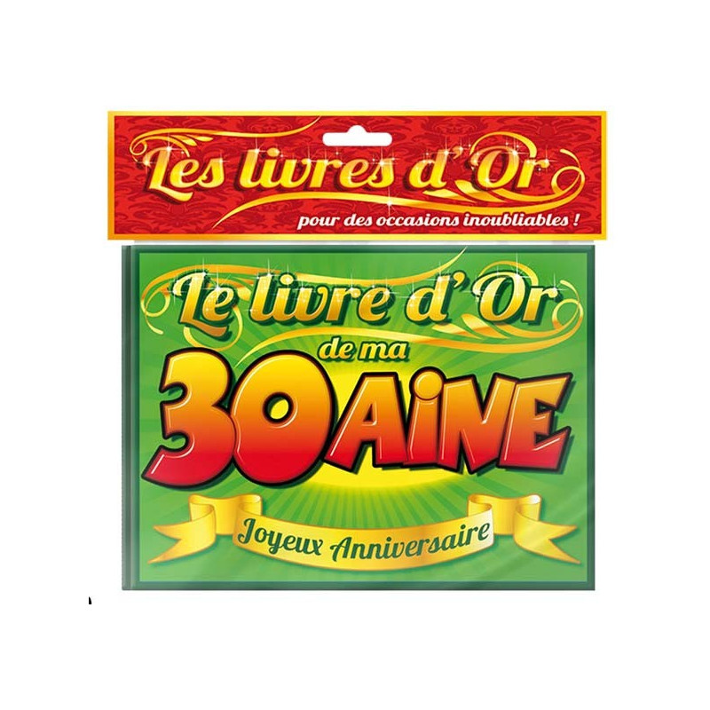 Livre d'or coloré pour anniversaire 30 ans Livre d'or coloré pour anniversaire 30 ans