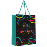 Petit pochette cadeau joyeux anniversaire colorée Petit pochette cadeau joyeux anniversaire colorée