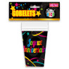 Gobelets d'anniversaire géants en carton très colorés Gobelets d'anniversaire géants en carton très colorés