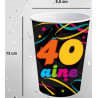 Verres en carton 40 ans pour anniversaire