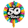 Ballon en alu 50 ans gonflable à l'hélium