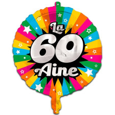Ballon anniversaire 60 ans gonflable à l'hélium