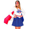 Déguisement de super française tricolore
