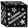 Urne d'anniversaire noire et argent chic Urne d'anniversaire noire et argent chic