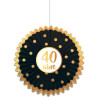 Suspension 40 ans pour anniversaire thème noir et or