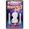 Bougie en forme de chiffre 2 magique Bougie en forme de chiffre 2 magique