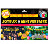 Grande guirlande anniversaire composée de ballons couleur or idéal en décoration