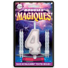 Bougie en forme de chiffre 4 magique qui ne s'éteint pas idéal pour un anniversaire Bougie en forme de chiffre 4 magique qui ne s'éteint pas idéal pour un anniversaire