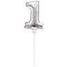 Ballon en forme de chiffre 1 auto-gonflable pour décoration de gâteau d'anniversaire Ballon en forme de chiffre 1 auto-gonflable pour décoration de gâteau d'anniversaire