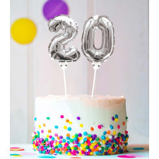 Déco de gâteau 20 ans spécial anniversaire