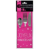 Kit de couverts anniversaire roses Kit de couverts anniversaire roses