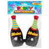 Lunettes anniversaire en forme de bouteilles de champagne pour les 20 ans Lunettes anniversaire en forme de bouteilles de champagne pour les 20 ans
