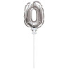 Petit ballon décoratif pour gâteau d'anniversaire en forme de chiffre 0 auto-gonflable Petit ballon décoratif pour gâteau d'anniversaire en forme de chiffre 0 auto-gonflable