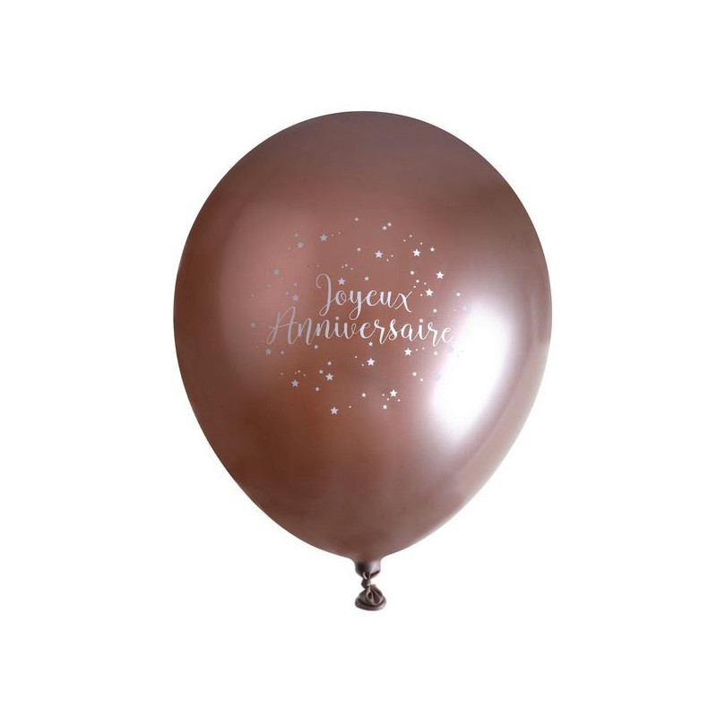 Ballons d'anniversaire en latex rose gold de 30 cm