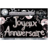 Guirlande ballons couleur argent Joyeux anniversaire Guirlande ballons couleur argent Joyeux anniversaire