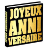 Livre d'or joyeux anniversaire noir et doré Livre d'or joyeux anniversaire noir et doré