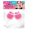Lunettes humoristiques de miss rosé