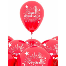Ballons rouges joyeux anniversaire