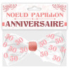 Nœud papillon 50 ans femme rose et blanc Nœud papillon 50 ans femme rose et blanc
