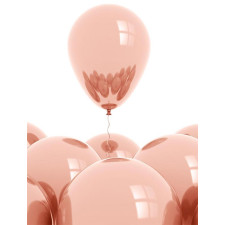 Ballons en latex rose gold gonflage air et hélium