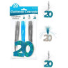 Guirlande bleu et argent 20 ans pour anniversaire
