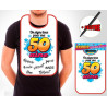 Bavoir pour cadeau d'anniversaire 50 ans à signer