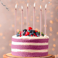 Décoration de gâteau d'anniversaire rose gold