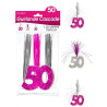 Guirlande 50 ans argent rose pour anniversaire