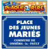 Plaque décorative pour jeunes mariés