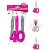 Guirlande Cascade 40 Ans Anniversaire Rose | Tralala-Fetes.fr