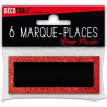 Marque-places rouge pailletés