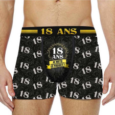 Boxer 18 ans Anniversaire humoristique S, M et L