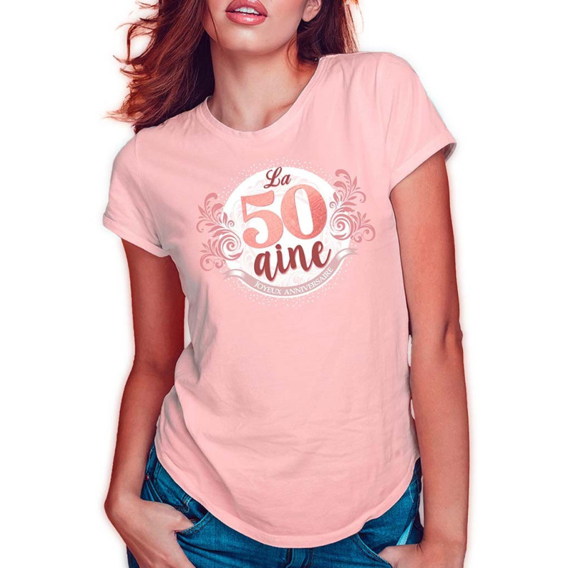 Tee Shirt Anniversaire 50 ans Femme