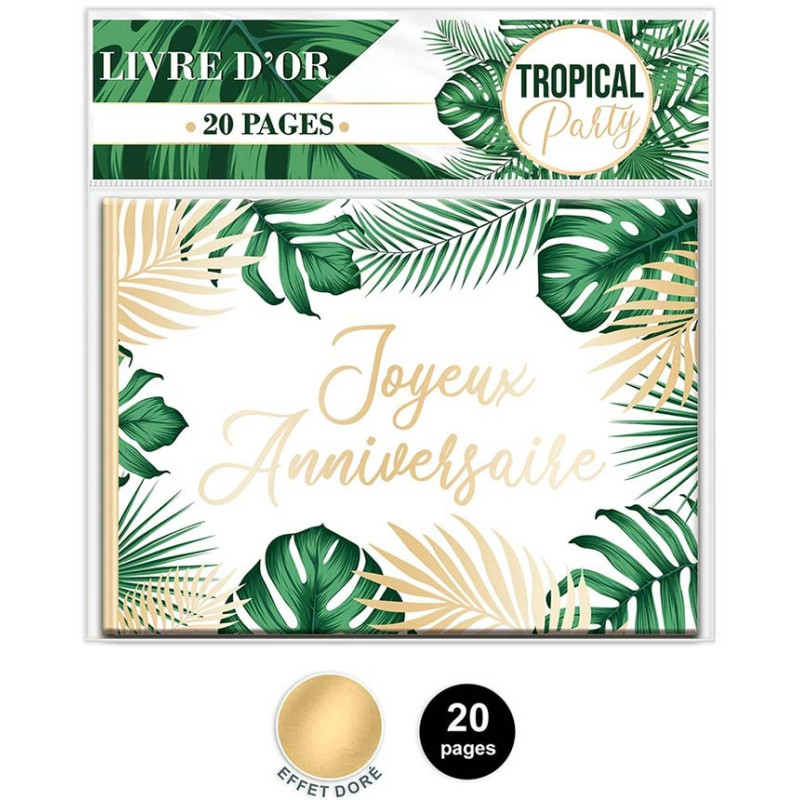 Carton d'invitation pour anniversaire enfant tropical