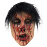 Masque en latex d'Halloween avec cheveux de visage brulé Masque en latex d'Halloween avec cheveux de visage brulé