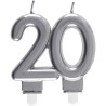 Bougie 20 ans argent - anniversaire | Tralala-Fêtes.fr Bougie 20 ans argent - anniversaire | Tralala-Fêtes.fr