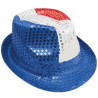 Chapeau de supporter borsalino bleu blanc rouge Chapeau de supporter borsalino bleu blanc rouge