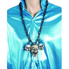 Collier effrayant avec des têtes de mort pour Halloween