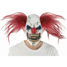 Masque de clown diabolique tueur en latex pour Halloween