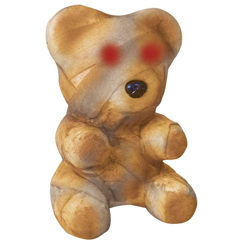 Ourson Halloween lumineux avec yeux rouges pour décoration