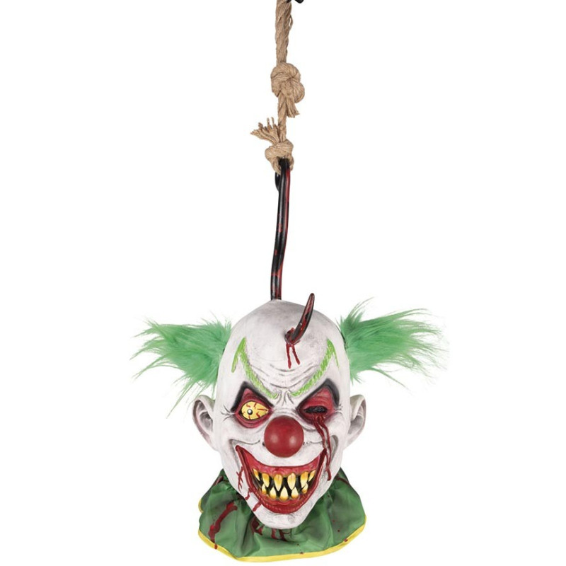 Clown tueur de poupée d'animation d'Halloween à double tête avec lumière et  son 180 cm