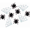 Confettis pour décoration de table Halloween avec araignées et toiles Confettis pour décoration de table Halloween avec araignées et toiles