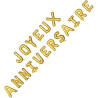 Guirlande de ballons dorée joyeux anniversaire Guirlande de ballons dorée joyeux anniversaire