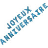 Guirlande bleue en ballons joyeux anniversaire