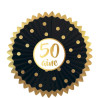 Décoration à suspendre noir et or pour anniversaire 50 ans