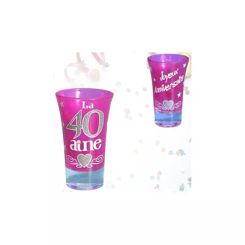 6 Verres shooter carrés plastique réutilisable transparent 4 cl
