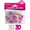 Confettis de table anniversaire 30 ans rose et argent Confettis de table anniversaire 30 ans rose et argent