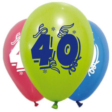 Ballons 40 Ans Anniversaire 25x32 Cm Decorations Tralala Fetes Fr