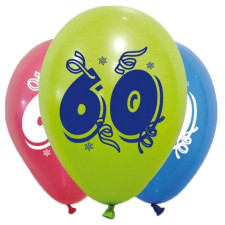 Ballons d'anniversaire pour fête des 60 ans